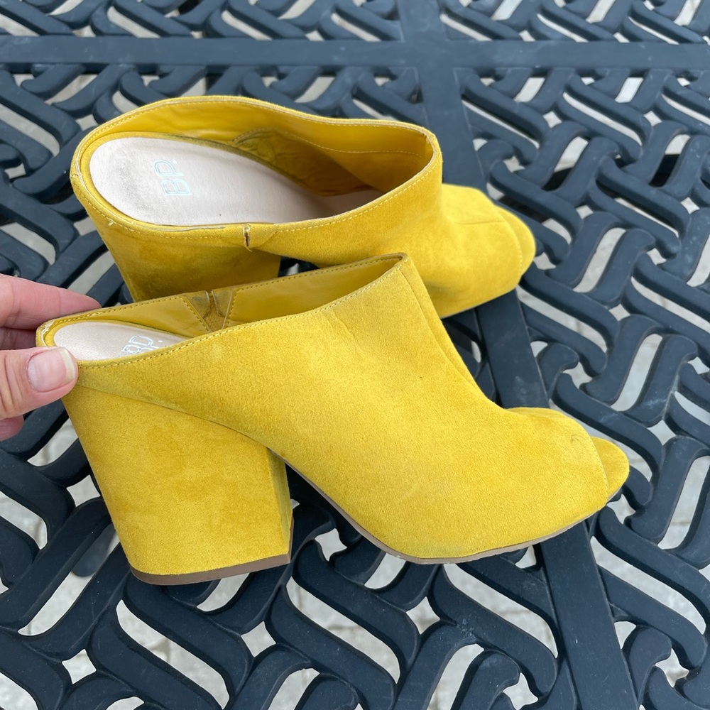 BP Yellow Suede Mules